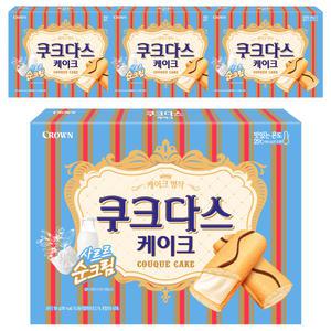 크라운 쿠크다스 케이크, 154g, 4개