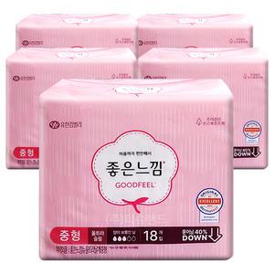 좋은느낌 오리지널 울트라슬림 날개 중형 18매x5팩