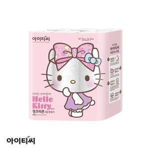 헬로키티 4겹 핑크리본 화장지(20m) 24롤