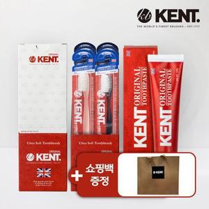 [선물세트]켄트 클래식 칫솔12개+켄트치약 120g 2개+선물쇼핑백