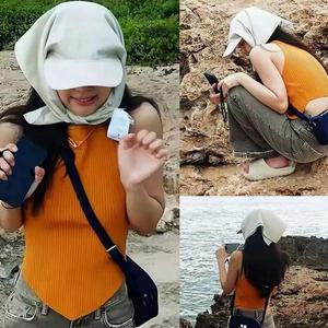 ？？당일발송？？ 블핑제니 하와이 브이로그 스카프 볼캡 야구모자