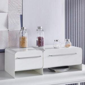 모던 디자인 철제 슬라이딩 수납함 2size 주방 홈카페 탕비실 용품 물품 정리함 보관 수납장