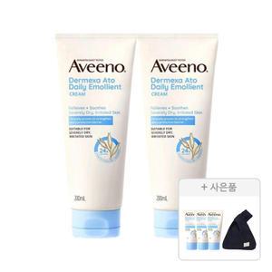아비노 NEW 더멕사 아토 데일리 에몰리언트 바디크림, 200ml, 2개 + 증정 (코듀로이 미니백, 1개  + 애몰리언트 바디크림, 15ml, 3개)