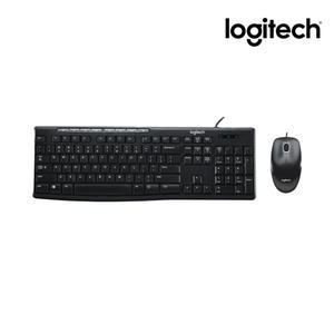 국내정품 로지텍코리아 MK200 New 유선 키보드 마우스 세트 블랙 키스킨 포함 좌우대칭형 마우스/KH