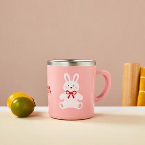 [모던하우스] 모던하우스 이중스텐 손잡이컵 논슬립 220ml 리본래빗 KI0325006