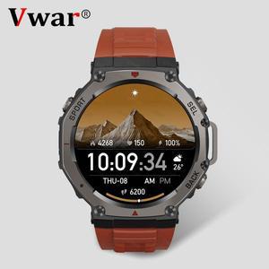 남성용 나침반 고도계 기압계 2025 VWAR T-Rex 3 GPS 스마트 워치 60 일 배터리 5ATM IP69K 방수 AMOLED 블