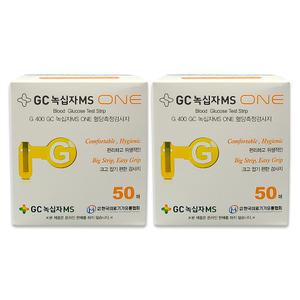 GC 녹십자 MS ONE 혈당측정 검사지 당뇨 측정지 시험지 스트립지 혈당 관리 당뇨병 의료기기 50매x2통