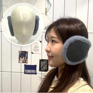 방한 겨울 귀마개 벨벳 귀도리 그레이 왕