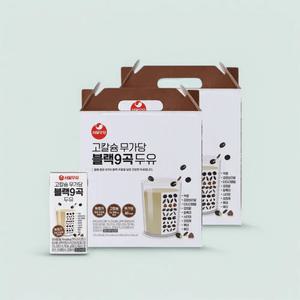 서울우유 고칼슘 무설탕 블랙9곡 두유 190ml 16팩 2박스