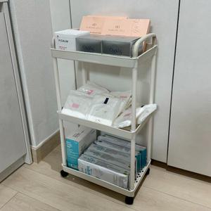 이동식 트롤리 3단 다용도 수납 정리함 선반
