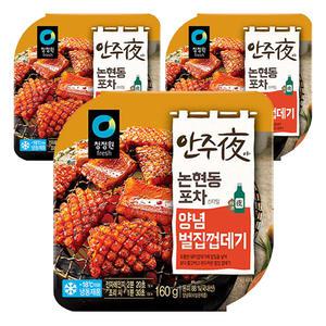 청정원 안주야 논현동 포차스타일 양념벌집껍데기, 160g, 3개