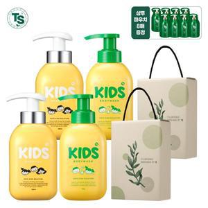 [TS트릴리온][TS 선물세트] 키즈샴푸 400ml2개+키즈바디워시 400ml2개+슈퍼케라틴6g8개+선물박스2개