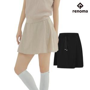 레노마골프 여성 골프 여름 가벼운 잔주름 허리 밴딩 스커트 N_6563.