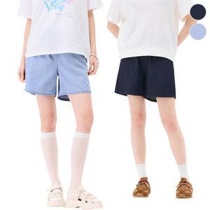 [체이스컬트] (WOMAN) CUTE 올밴딩 4부 데님PANTS/2Color