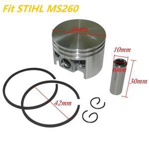 44mm 피스톤 링 핀 서 클립 키트 STIHL 026 MS260 가솔린 전기 톱 엔진 전동 재건 부품 1121 030 2001