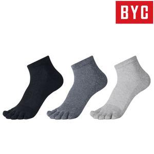 BYC 남성용 여름 발가락 매쉬 발가락양말 단목 유색10매