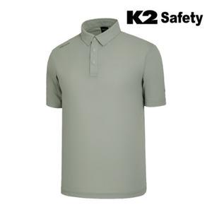 K2 SAFETY 남성 스판 카라 반팔티 냉감 폴로티 썬그립단추