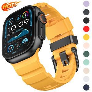 Apple Watch Ultra 2 용 트레일 실리콘 밴드 시리즈 10 9 8 7 6 SE 49mm 스트랩 스포츠 팔찌