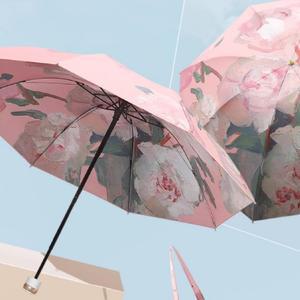 양면 명화 양산 거꾸로양우산 자외선차단 암막3중 플라워 양산 케이스포함 3color