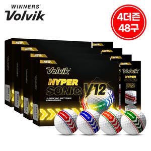 (4더즌 48구) 볼빅 골프공 하이퍼 소닉 V12 소프트 트랙 360도 고반발 3피스