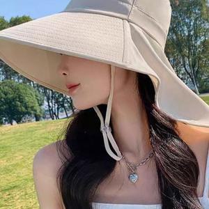 여성 와이드 플랩캡 챙넓은 버킷햇 썬캡 농사 여름 모자