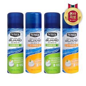 [LG생활건강][비밀] 쉬크 쉐이브가드쉐이브폼 220ml X 4개(라임/워시) 2종 택1