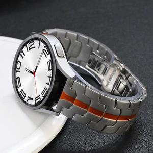 갤럭시 워치 용 20mm 메탈 스트랩 7 6 5 4 Pro 4/6 클래식 42/46mm 43/47mm 스테인레스 스틸 손목 밴드