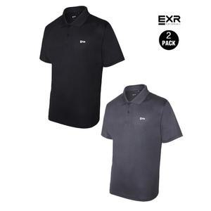 [EXR] 25SS 올라운드 남성 메쉬 카라 티셔츠 1+1 그레이+블랙