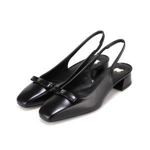 바바라 소가죽 꼬마 리본 B골드 장식 여성 슬링백 3cm_BBH501