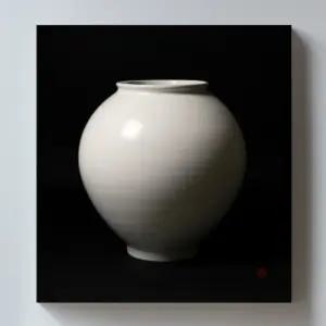 돈들어오는그림 금전운 두꺼비집가리개 달항아리액자 풍수그림 400x400mm
