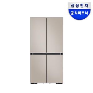 삼성전자 비스포크 키친핏 냉장고 4도어 1등급 RM70F64R1G 올에센셜화이트