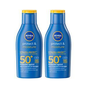 니베아 선 프로텍트 앤 모이스춰 선 로션 100ml X 2개 (SPF50+PA++++)