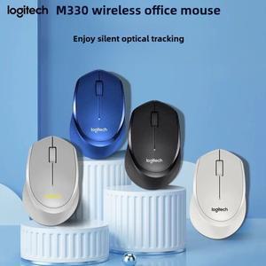 로지텍 M330 사일런트 플러스 무선 마우스 2.4GHz USB 나노 수신기 1000 DPI 광학 트래킹 PC Mac 노트북용