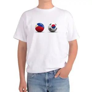 반팔 라운드티 한국 필리핀 마닐라 국기 디지털프린팅