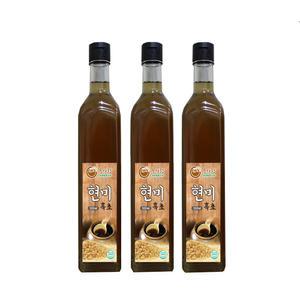 현미흑초 500ml 3병 천연발효식초 흑초 현미식초 농장직영