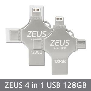 제우스 4in1 OTG USB2.0 128GB ST1 freeship (단 1개도 무료인쇄)