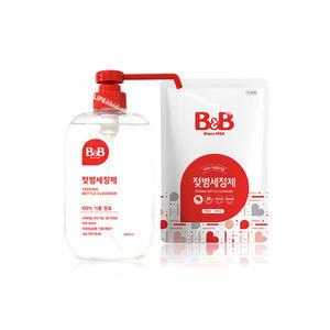 비앤비 젖병 세정제 액상 용기 600ml 1개 + 리필 500ml 1팩