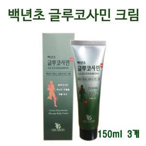 백년초 글루코사민 크림 150ml 3개 멘톨 운동전 후 근욱 관절 손 마사지 추천