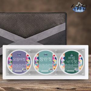 [설해담] 속초젓갈 3종 선물세트 /오징어+창란+비빔낙지/ 각500g