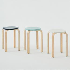 NEW 마리4 원목 라운드 스툴 3color