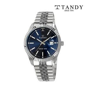 [기타][TANDY] 탠디 럭셔리 메탈 손목시계(스오스트리아 스톤 와로브스키 식입)  T-3921 남자 다크블루