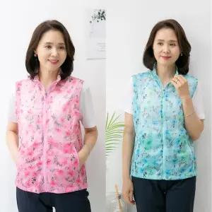 마미소 쿨 망사 조끼 베스트 메쉬 여름 바람막이 엄마 할머니 빅사이즈 40 60 마담 중년 여성 옷