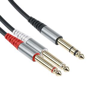 BF257 컴스 스테레오 6.5 to 모노 6.5mm 2분배 오디오 케이블 1.5m / Stereo to Mono x2 사운드