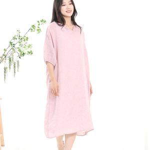 AR4383 루즈핏 7부 린넨 원피스