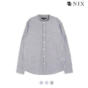 [닉스]남성 코튼폴리 레귤러핏 스트라이프 헨리넥 셔츠_FNOECSL112P