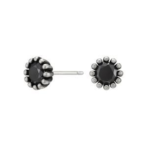 Black Stone Stud Earring 소