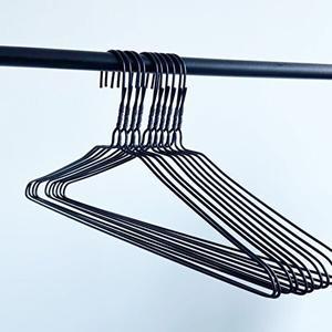[기타브랜드]세탁소 기본 꽈배기 옷걸이 40cm 100개 검정