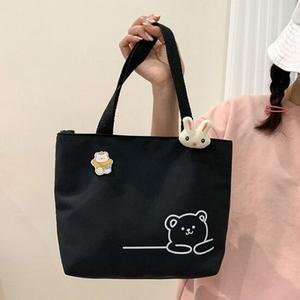 패션 여자 에코백 캐주얼 인기 토트백 학생 블랙 가방
