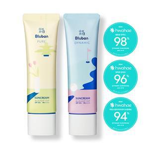 [블루반]다이나믹+퓨어 선크림 2종 50ml+50ml, SPF50+ PA++++ / 자외선+블루라이트차단!