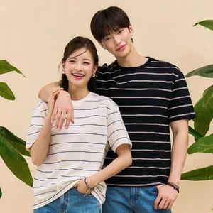 체이스컬트 동백01 스트라이프 반팔 티 공용  EBZU5804C03